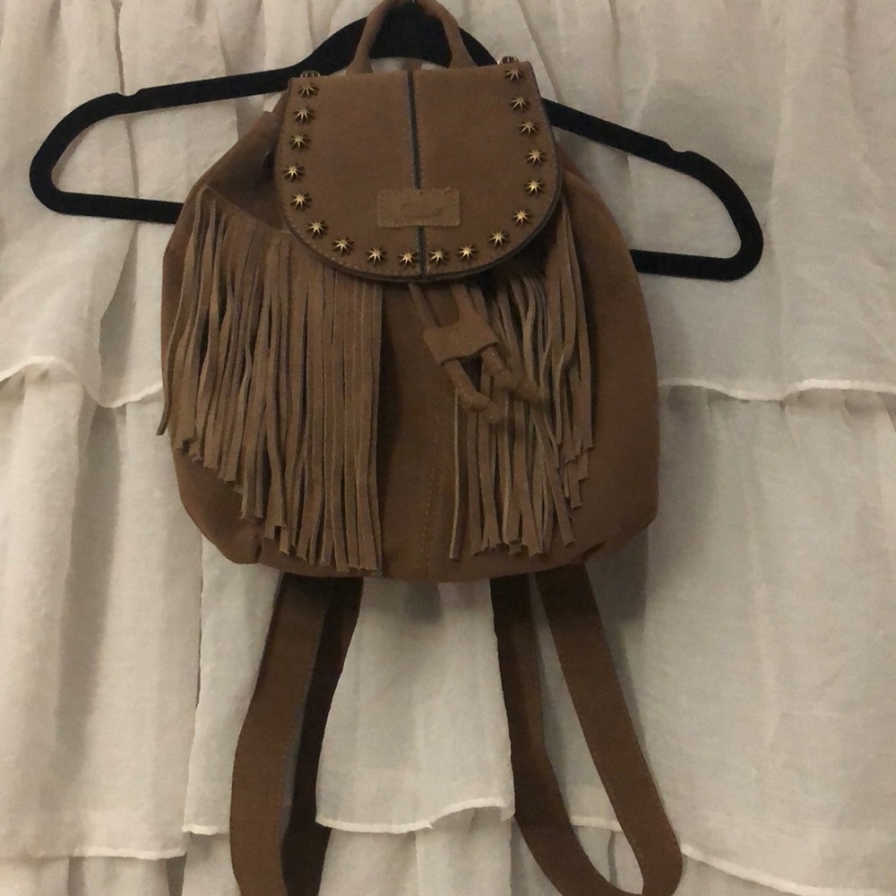 Western backpack with fringe